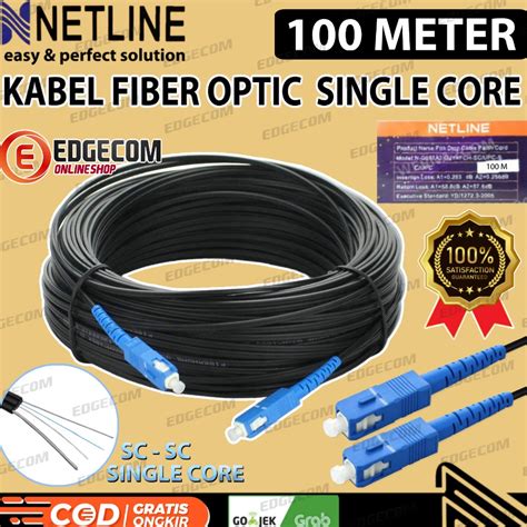 Jual Terupdate Kabel FO Fiber Optic SC SC Single Core 100 Meter NETLINE