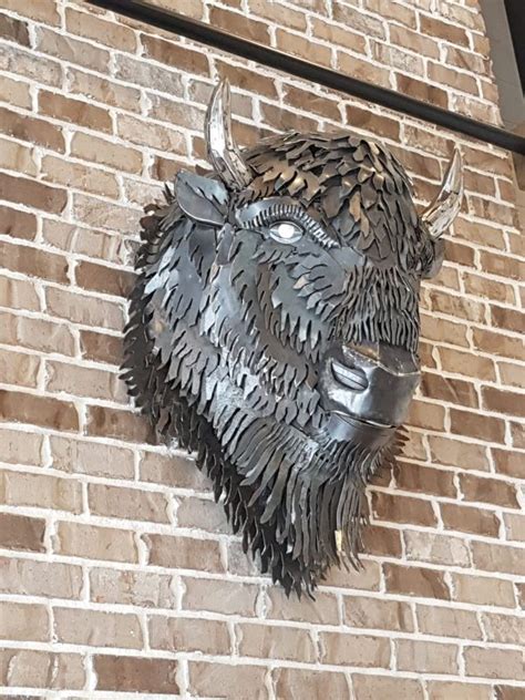 Metal Buffalo Head Sculpture – Blundell Metal Works