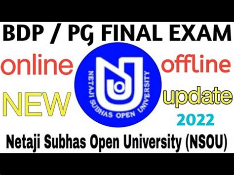 Bdp Final Exam Online Or Offline Pg Examination Online Or Offline