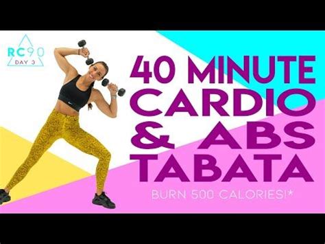 338 40 Minute CARDIO AND ABS TABATA Workout Burn 500 Calories