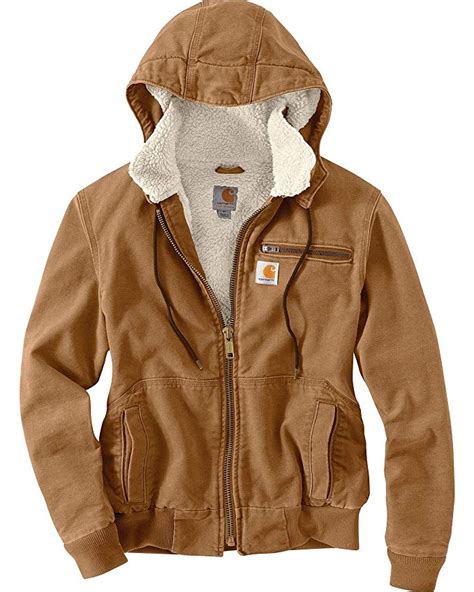 Carhartt Womens100815weathered Duck Wildwood Jacket Solid Long Sleeve