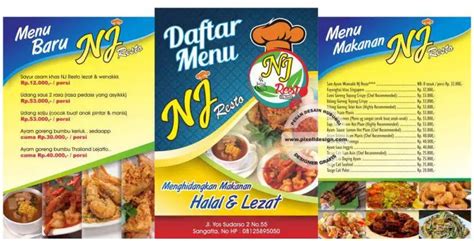 NJ RESTO Desain Daftar Menu