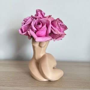 3D Printed Vase Collection Naked Women Flower Pot Boho Body Vase