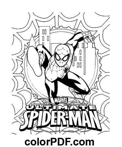 Plakat Ultimate Spider Man Kolorowanki i książki w formacie PDF