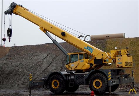 Grove Rt E Ton Rough Terrain Crane For Sale Hoists Material