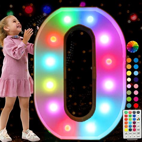 Pooqla 3FT Marquee Light Up Numbers Large Lighted Marquee Numbers With