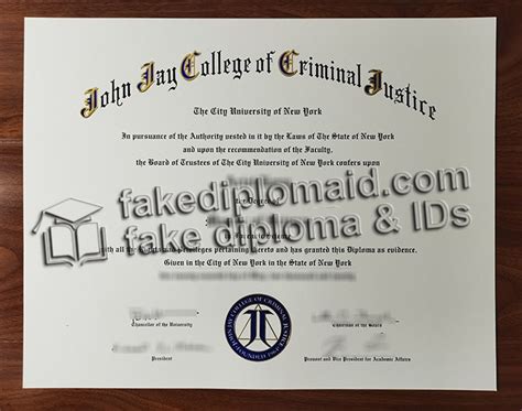 Order A John Jay College Of Criminal Justice Diploma