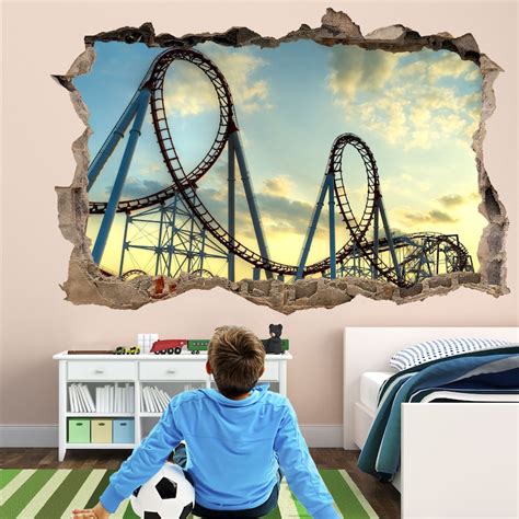 Roller Coaster Ride Wall Decal Sticker Mural Poster Print Art Etsy