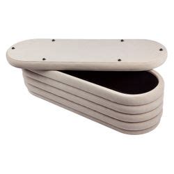Demi Storage Bench Ottoman Nude Velvet
