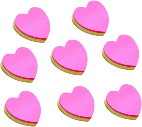 Amazon Heart Shape Sticky Notes Color Pastel Colorful Sticky