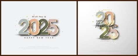 2025年 新年 のデザインはポスターカレンダーのカバーとグリーティングカードの背景にベクトルプレミアムデザインが付いています | プレミアムベクター