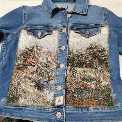 Upcycled Jean Jacket Small Etsy