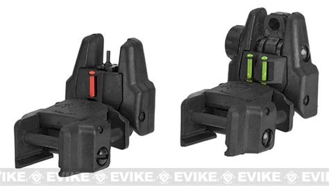 Dual Profile Rhino Fiber Optic Flip Up Rifle Smg Sight By Evike