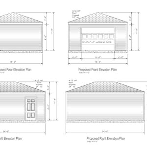 18 X24 24 X18 GARAGE HIP Roof Plans Plan ID 18 1824 Hip 1 Etsy