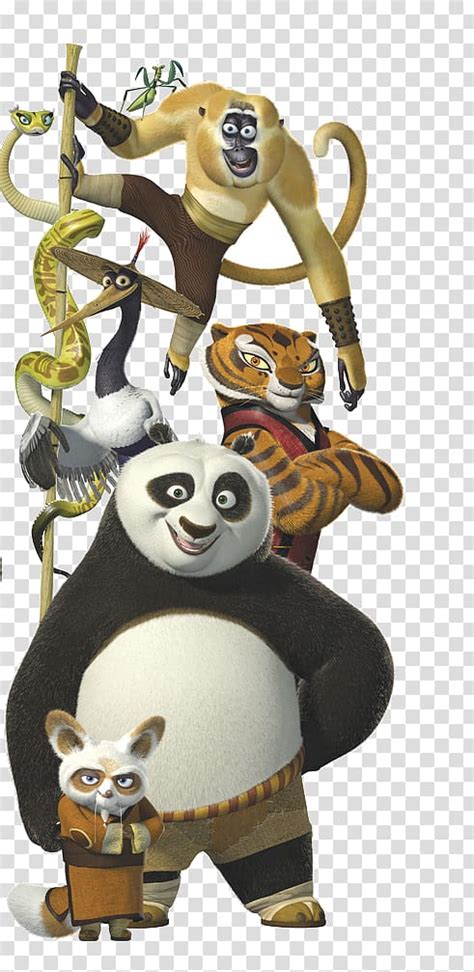 Po Master Shifu Giant Panda Tigress Viper Kungfu Transparent