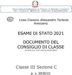 ESAME DI STATO 2021 DOCUMENTO DEL CONSIGLIO DI CLASSE