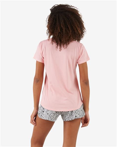 Riachuelo Pijama Feminino Curto Coffee Rosa Claro