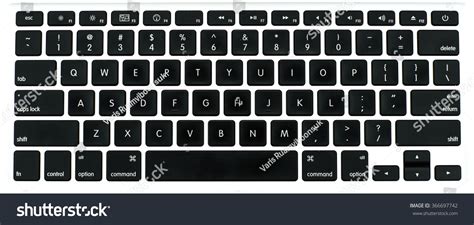 Topview Macintosh Keyboard Layout On Macbook Stock Photo 366697742