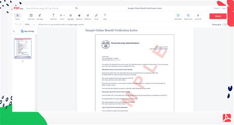 Sample Online Benefit Verification Letter Pdf Blank — Pdfliner