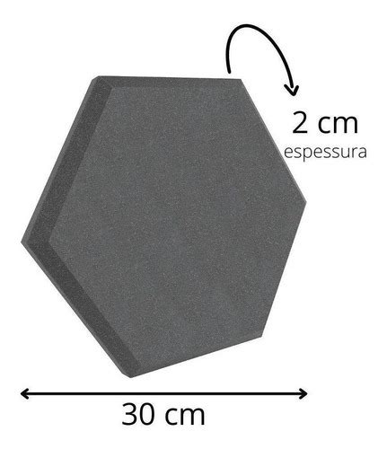 Espuma Ac Stica Hexagonal Cmx Cm Lisa Kit C Placa Rosa