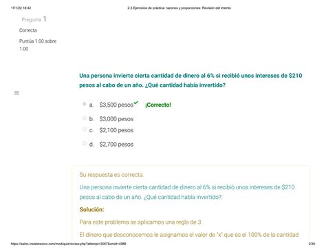 Solution Ejercicios De Pr Ctica Razones Y Proporciones Revisi N