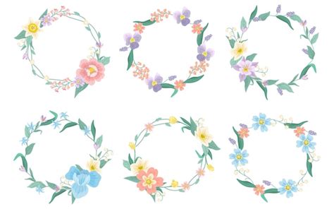 Premium Vector Floral Wreaths Flower Wreaths