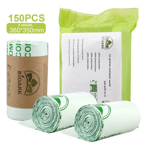 150pcs 6L Kitchen Environmentally Biodegradable Garbage Bags ...