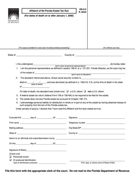 Form Dr 312 Fillable Online Printable Forms Free Online