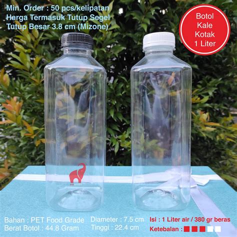 Jual Botol Kale Kick Plastik Kotak Liter Ml Ml Botol