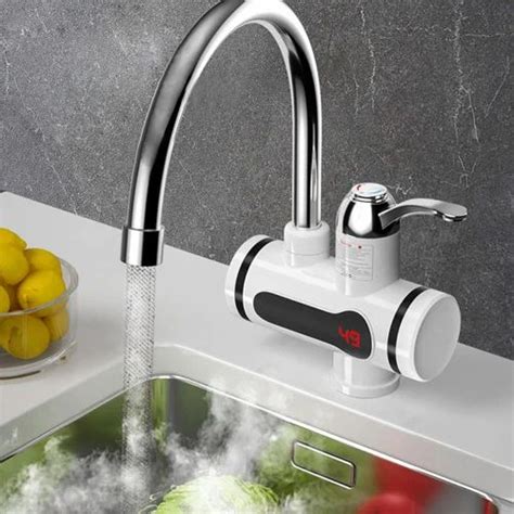 Electric Water Heater And Tankless Fast Water Heating Tap Instant Hot Kitchen Faucet At