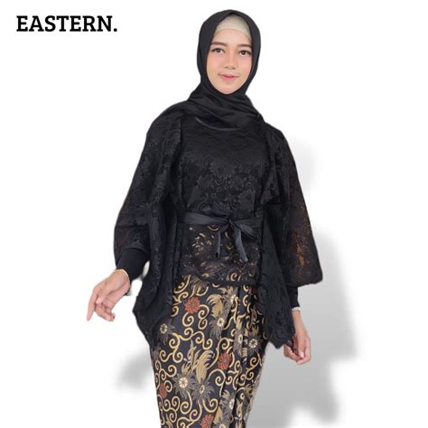 Jual EASTERN ID Kebaya Wisuda Modern Hijab Remaja Terbaru Cape Brukat