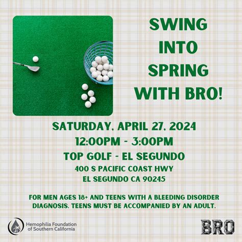 BRO Outing - Top Golf (El Segundo) - Hemophilia Foundation of Southern ...