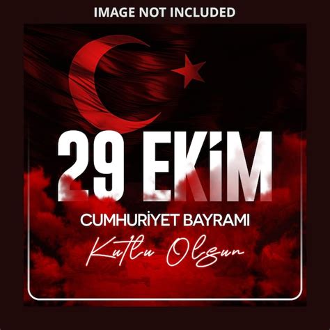 Premium PSD | Psd 29 ekim cumhuriyet bayrami victory day turkish ...