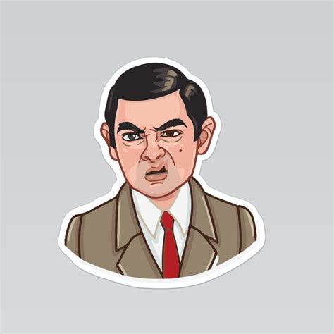 Mr Bean 7cm Sticker Die Cut Hình Dán Cắt Rời Sticker Factory