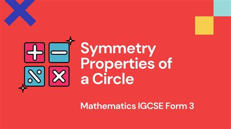 Symmetry Properties Of A Circle Youtube