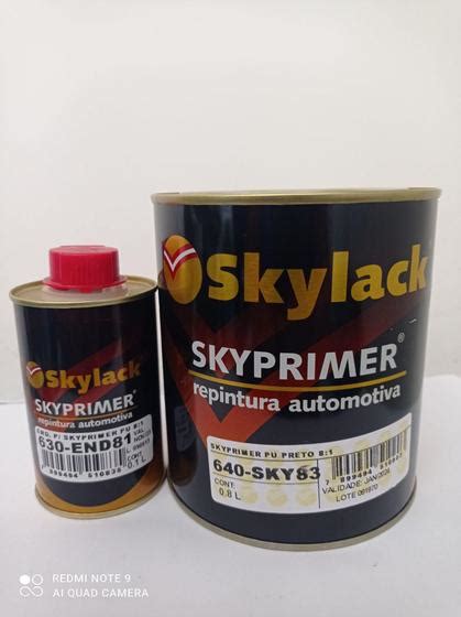 Kit Primer Pu Preto 8 1 Skylack Tinta Automotiva Magazine Luiza