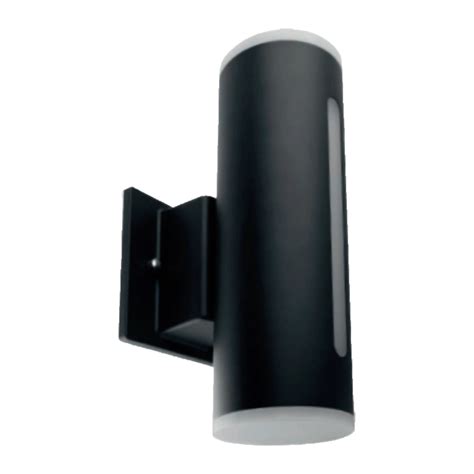 Luminaria LED De Muro Exterior Cilindro Doble Con Linea Frontal Blanco