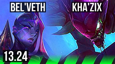 BEL VETH Vs KHA ZIX JNG 6 0 4 70 Winrate Dominating KR Master