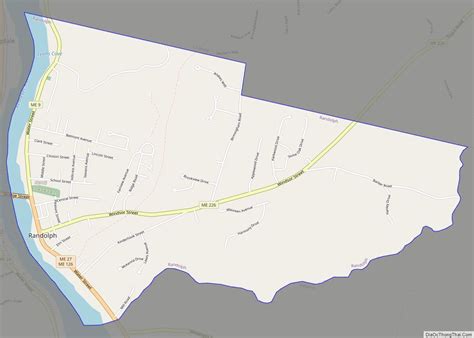 Map Of Randolph Cdp Maine
