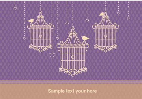 Background with Bird Cage Vintage Style 97627 Vector Art at Vecteezy