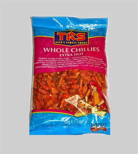 TRS Whole Chillies Extra Hot 50g Everest Cash Carry
