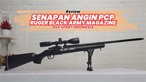 PALING TERLARIS SENAPAN ANGIN PCP RUGER BLACK ARMY MAGAZINE