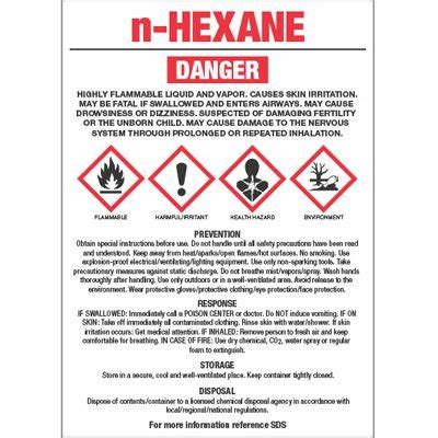 GHS Chemical Labels N Hexane GHS Labels Emedco