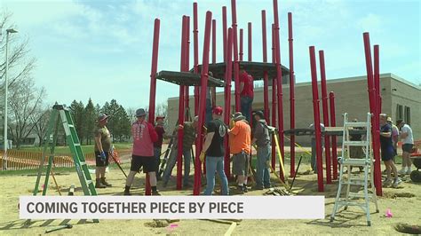 New playground gets installed at Neil Armstrong Elementary School ...