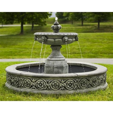 Parisienne One Tier Cast Stone Outdoor Fountain