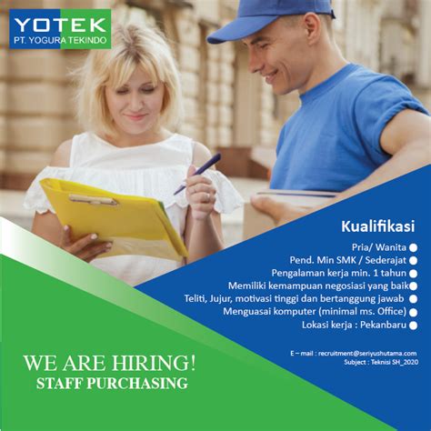 LOWONGAN PEKERJAAN STAFF PURCHASING