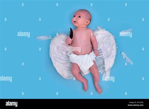 Blue Baby Angel Background