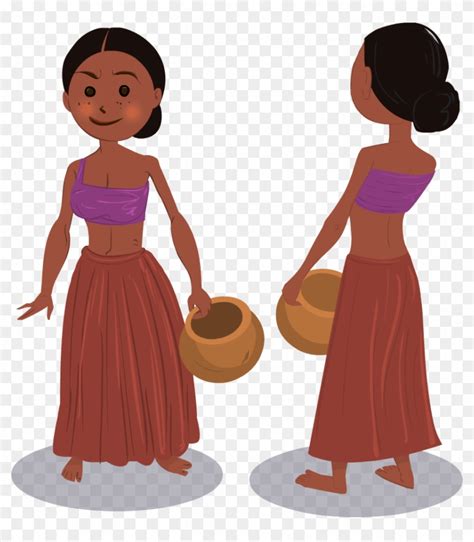 Village Clipart Clean Village - Indian Village Cartoon Girl, HD Png ...