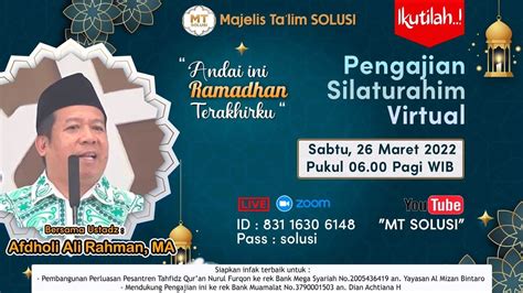 Andai Ini Ramadhan Terakhir Fokus Pada Goals Puasa Pengajian MT