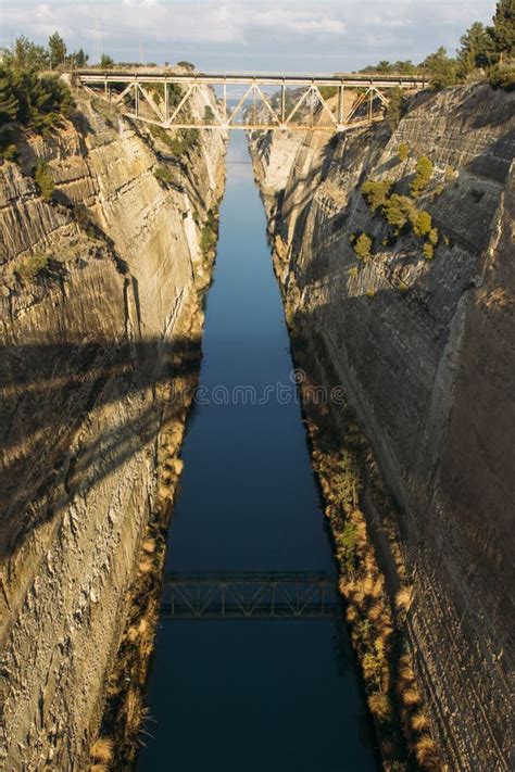 Isthmus Of Corinth. Beautiful Landscape In Greece. Stock Image - Image ...